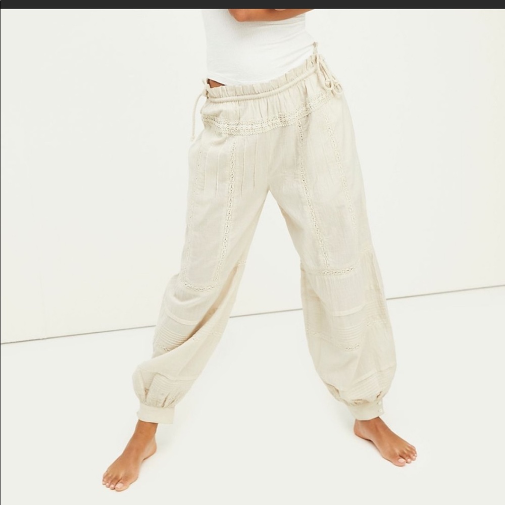 Free people Hemingway lace harem jogger pants